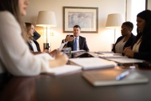 Photo of staff meeting